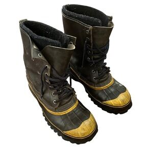 Vintage LaCrosse Outdoorsman Mens 10 Duck Boots Steel Toe Safety Work USA Made